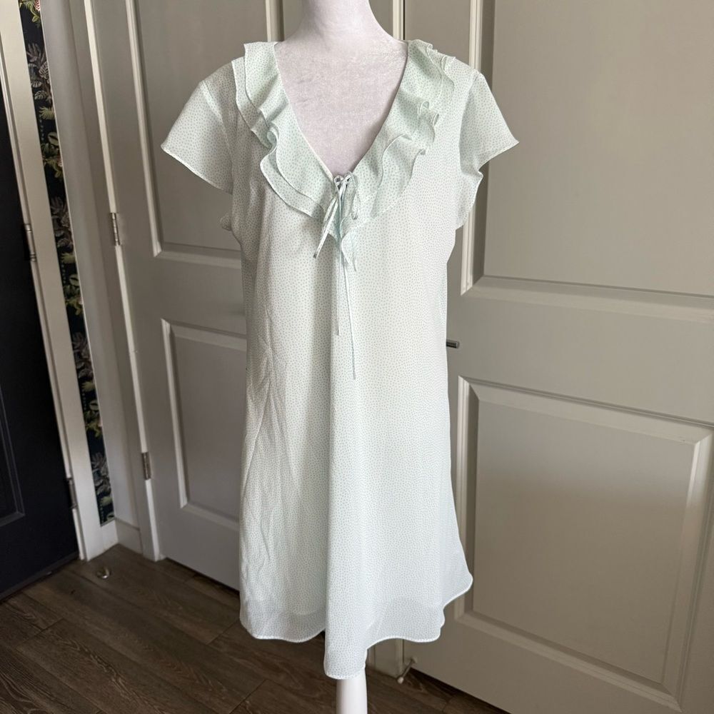 Vintage Oscar de la Renta Pink Label Polka Dot Nightie Babydoll Dress Size L